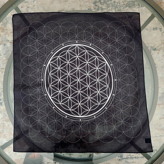 FLOWER OF LIFE | CLOTH BANDANA | CRYSTAL GRID | $11.11
